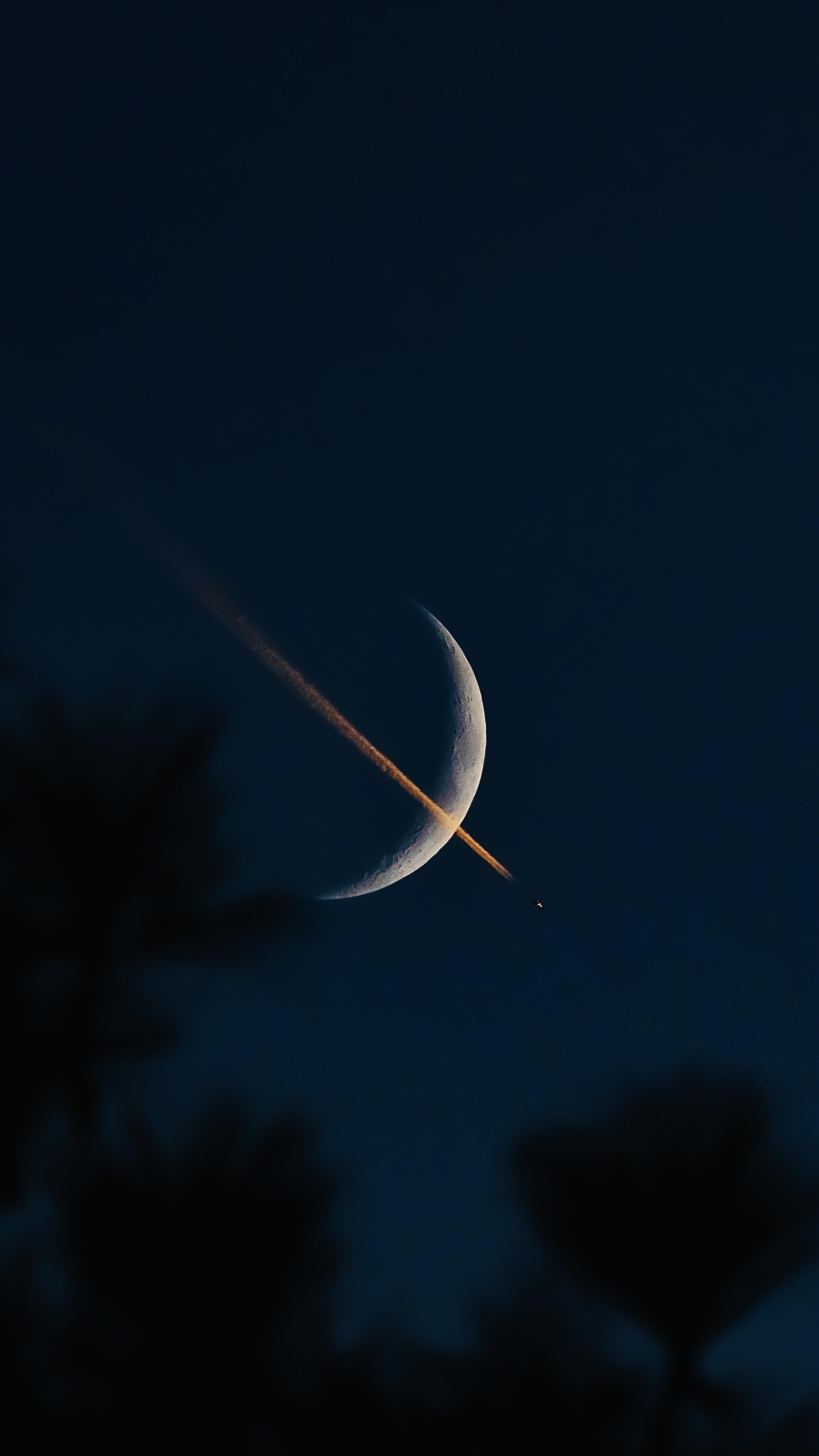 Celestial Transit // Moon & Contrail