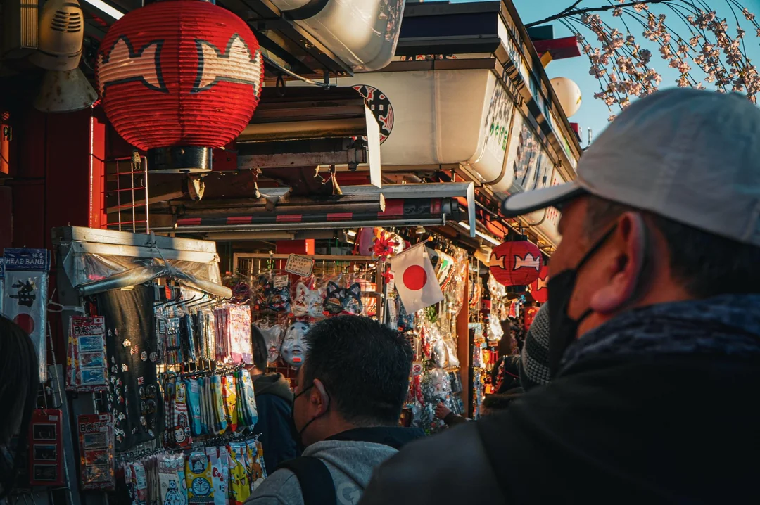Asakusa Lanterns & Sakura Haze